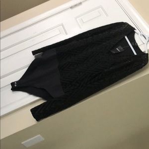 Black gold shimmer body suit